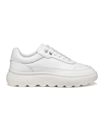 Pantofi sport low-cut de piele, Alb