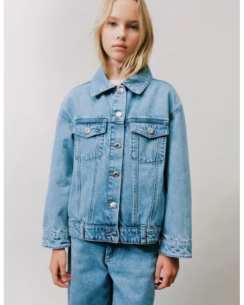Jacheta uni din denim, Albastru deschis