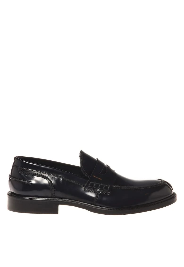 Pantofi loafer de piele cu talpa plata, Albastru ultramarin