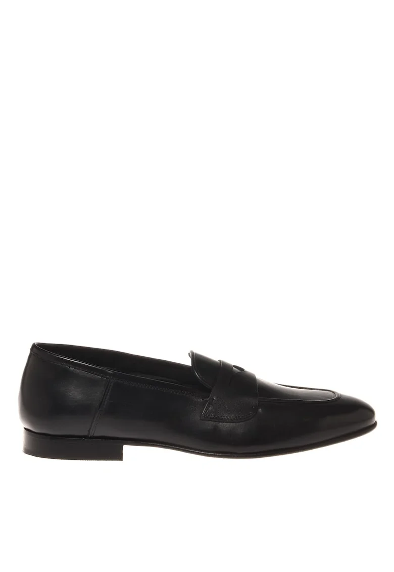 Pantofi loafer de piele, Negru