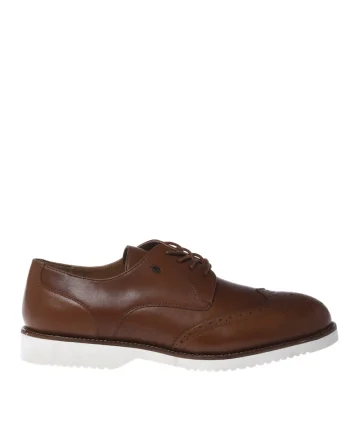 Pantofi Brogue de piele, Maro