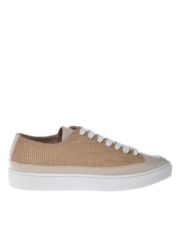 Pantofi sport low-cut unisex cu segment din tuid, Bej