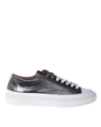 Pantofi sport unisex low-cut de piele cu platforma, Gri inchis