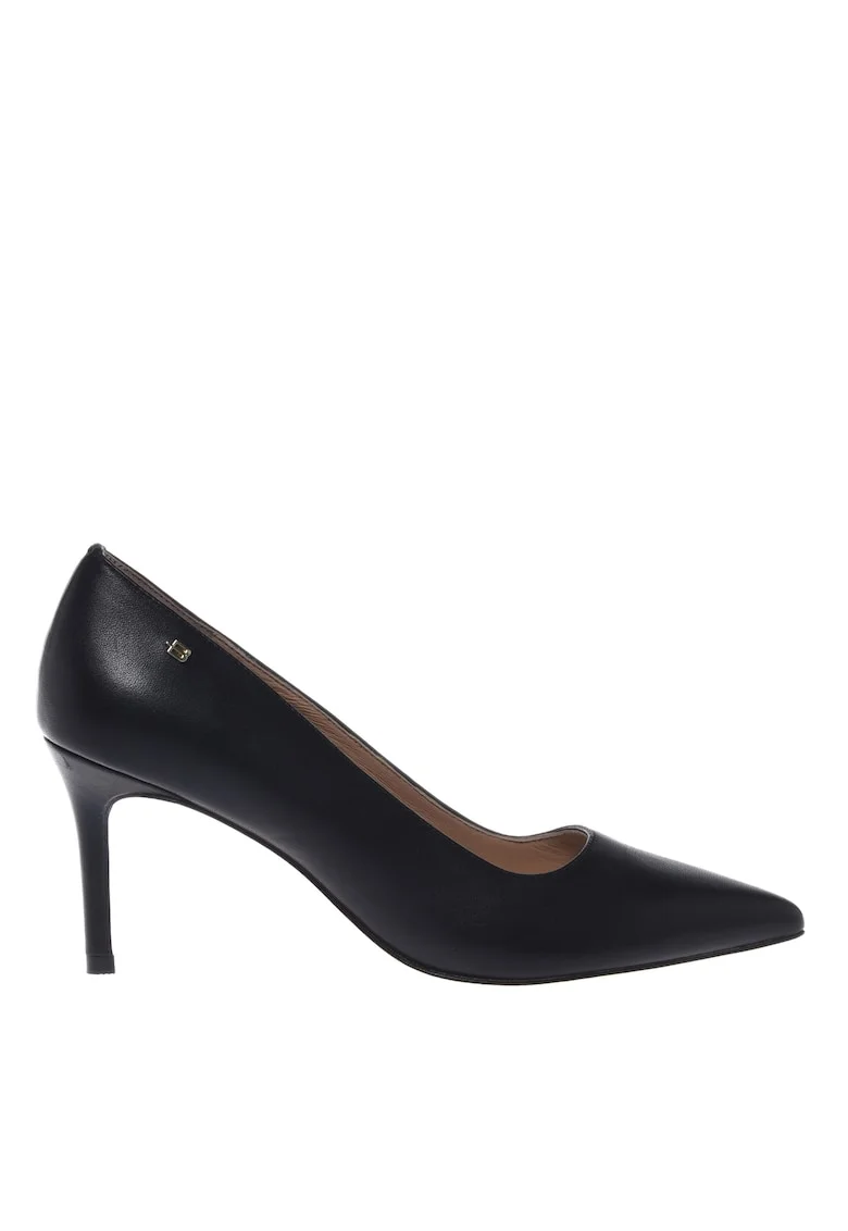 Pantofi de piele cu varf ascutit, Negru