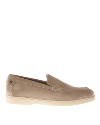 Pantofi loafer de piele intoarsa, Bej