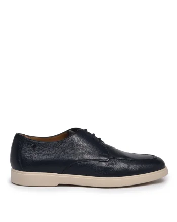 Pantofi de piele cu siret, Albastru ultramarin