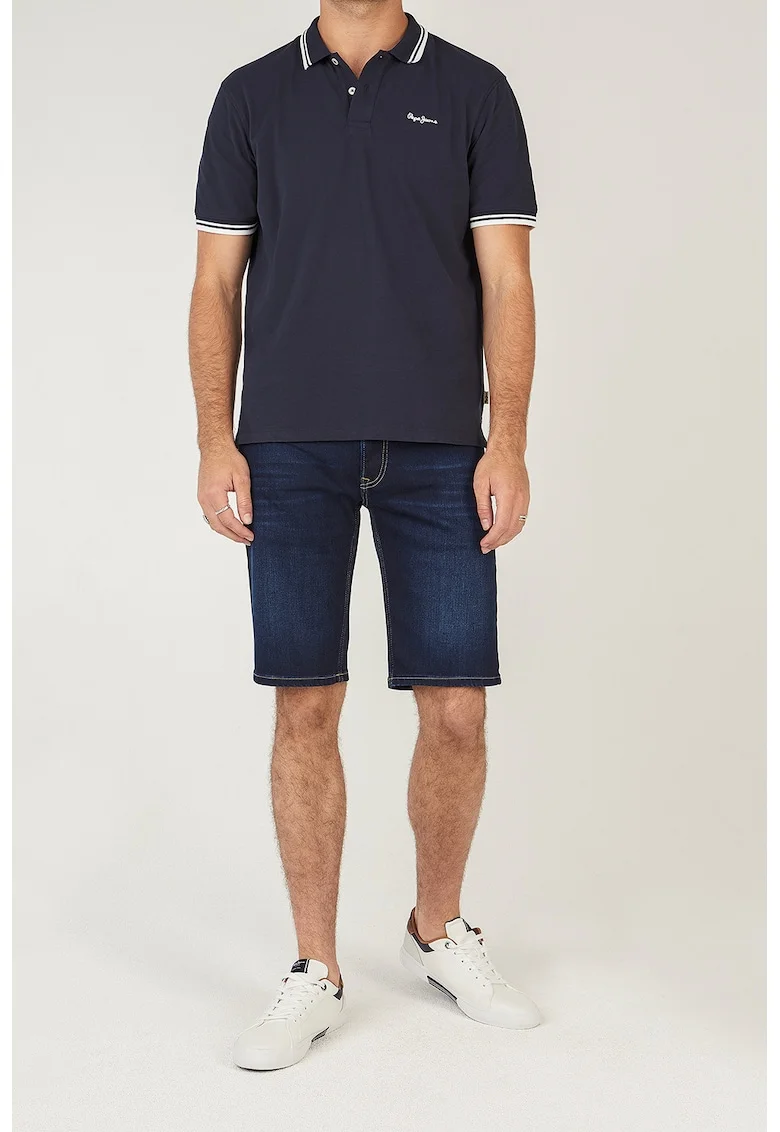 Bermude slim-fit din denim Gymdigo, Bleumarin