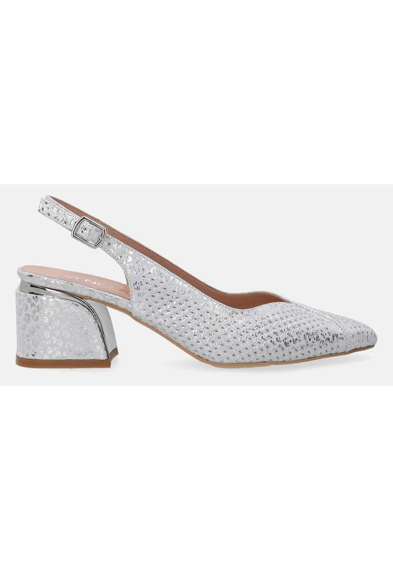 Pantofi din piele nabuc cu bareta slingback