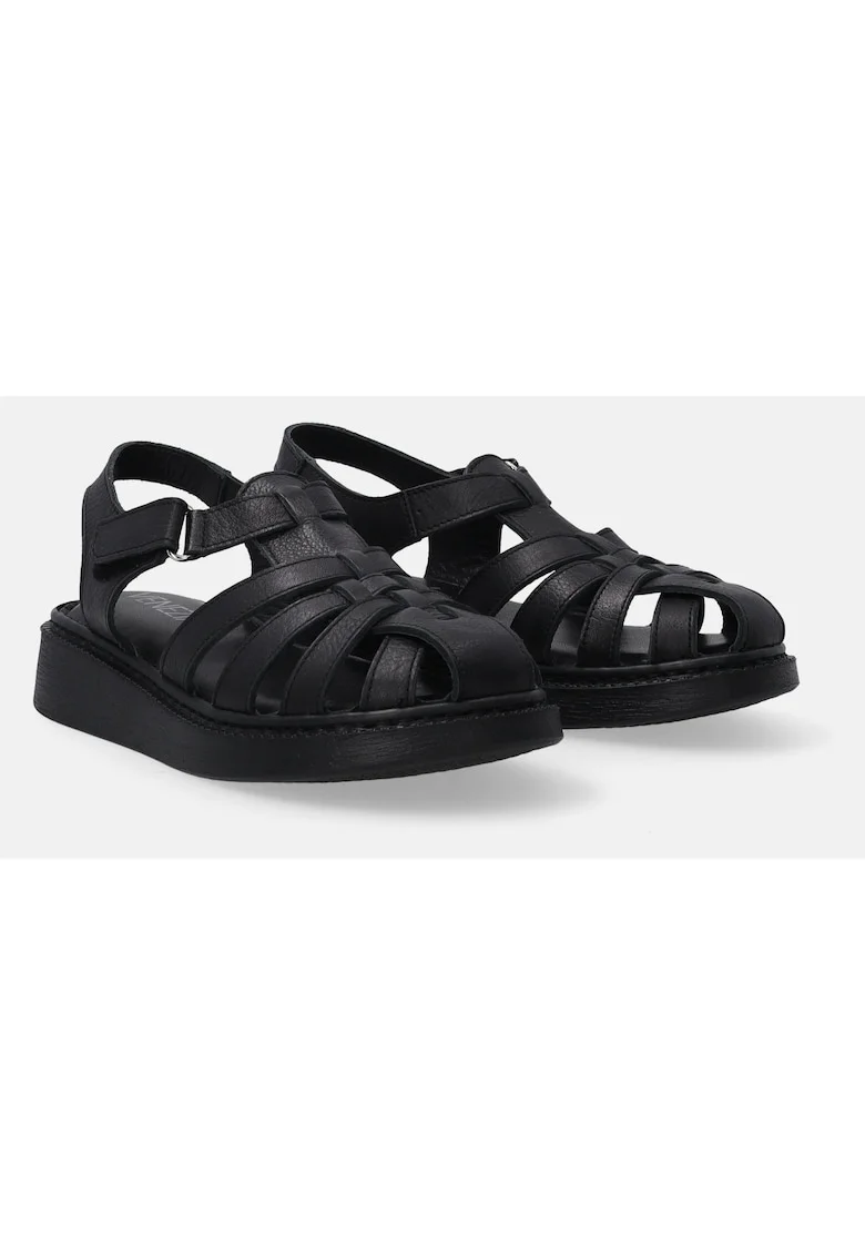 Sandale faltform din piele cu inchidere cu velcro