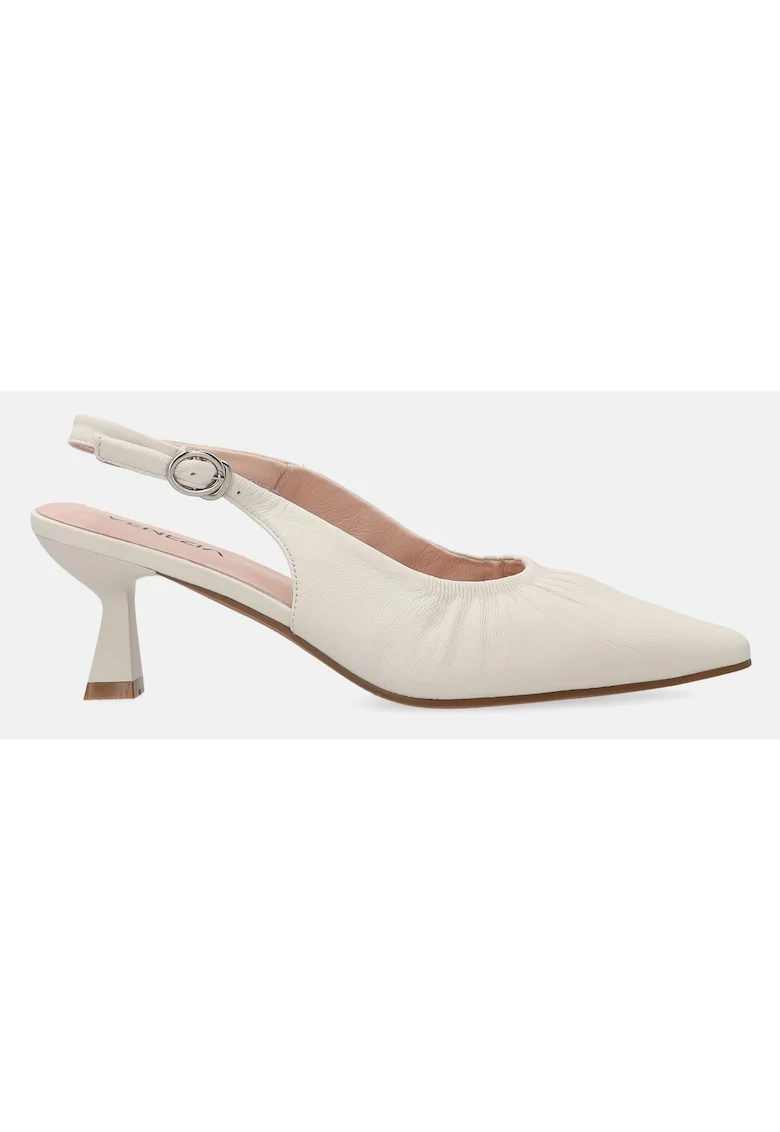 Pantofi sling-back din piele naturala