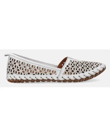 Balerini din piele cu model perforat