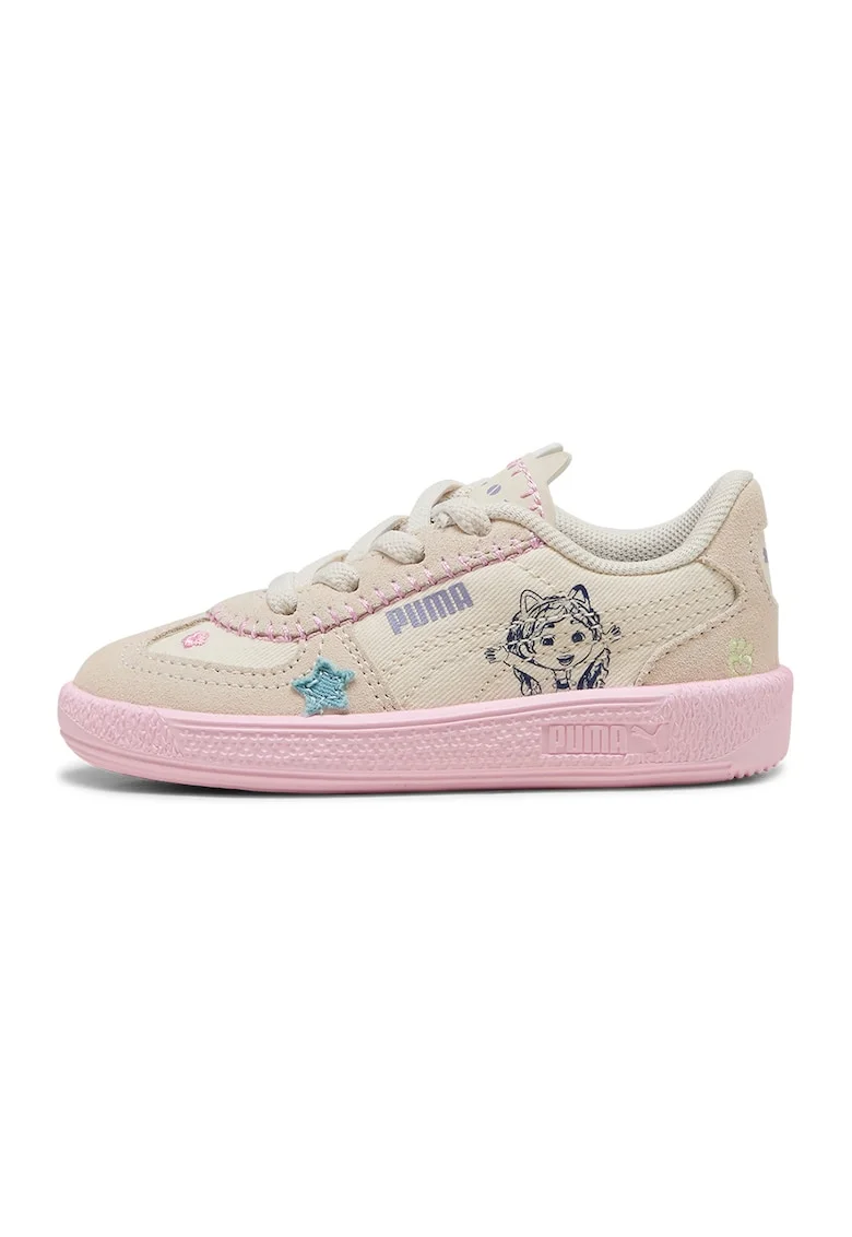 Pantofi sport Palermo Gabby's Dollhouse cu garnituri din piele intoarsa, Gri deschis/Bej/Roz pal