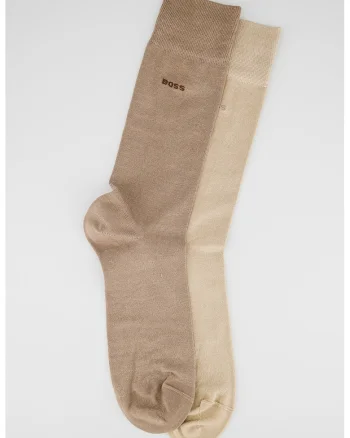 Set de sosete lungi cu detaliu logo - 2 perechi, Kaki
