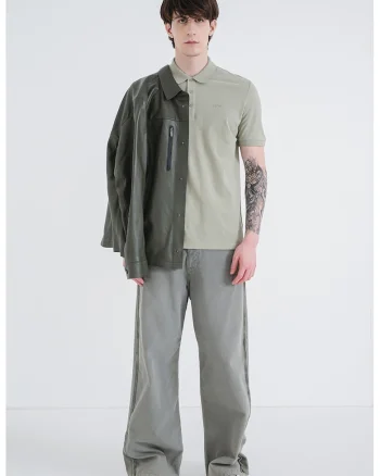 Tricou polo din bumbac pique Donos, Verde deschis