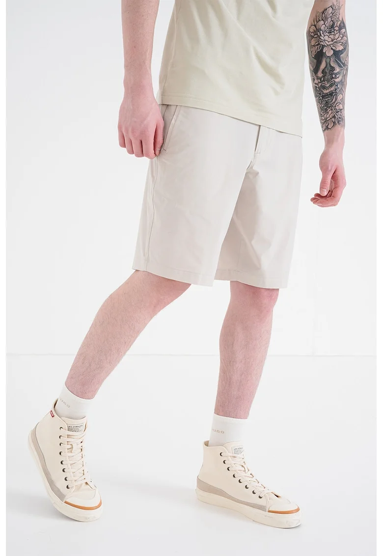Pantaloni scurti regular fit cu buzunare, din material usor Speedflex, Verde pal