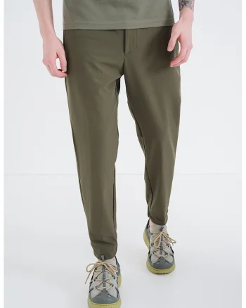 Pantaloni de trening cu croiala conica Flex, Kaki inchis