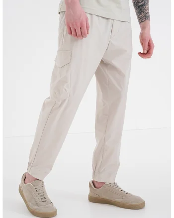 Pantaloni cargo din material usor Urbanex, Verde pal