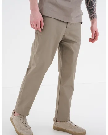 Pantaloni chino slim fit Genar, Maro pamantiu