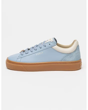 Pantofi sport din piele Enjoy, Albastru azur