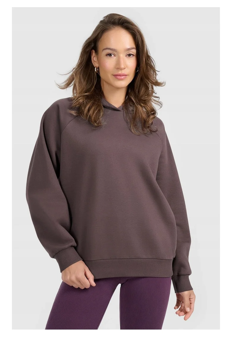 Hanorac dama  violet, gluga, bumbac, Maro