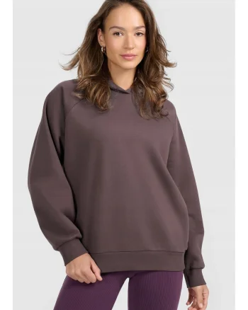 Hanorac dama  violet, gluga, bumbac, Maro