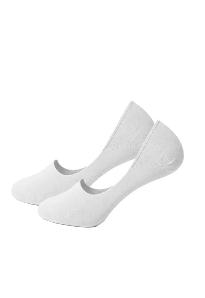 Sosete talpici invizibile bumbac barbati, SBG2SCARPALB,, Alb