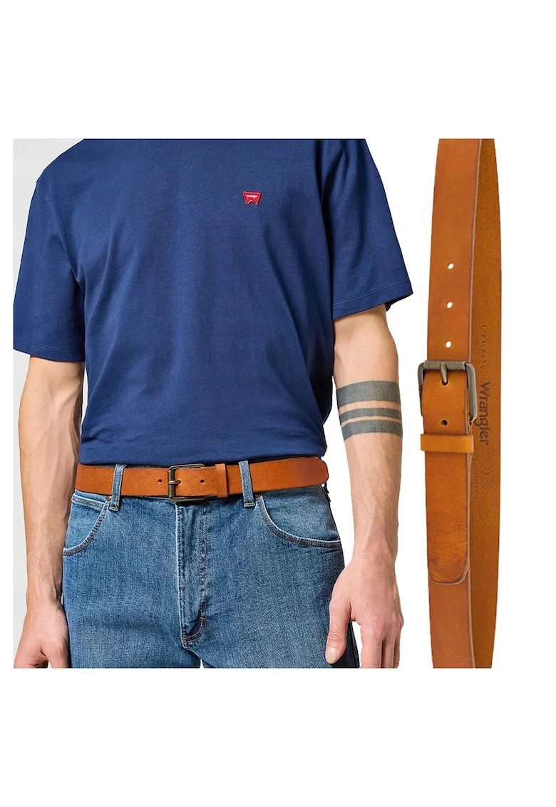 Curea Barbati,  Regular Fit, Catarama Argintie, Design Clasic, Confortabila Si Stilata, Piele Naturala, Cadou Perfect, 105 cm, Maro