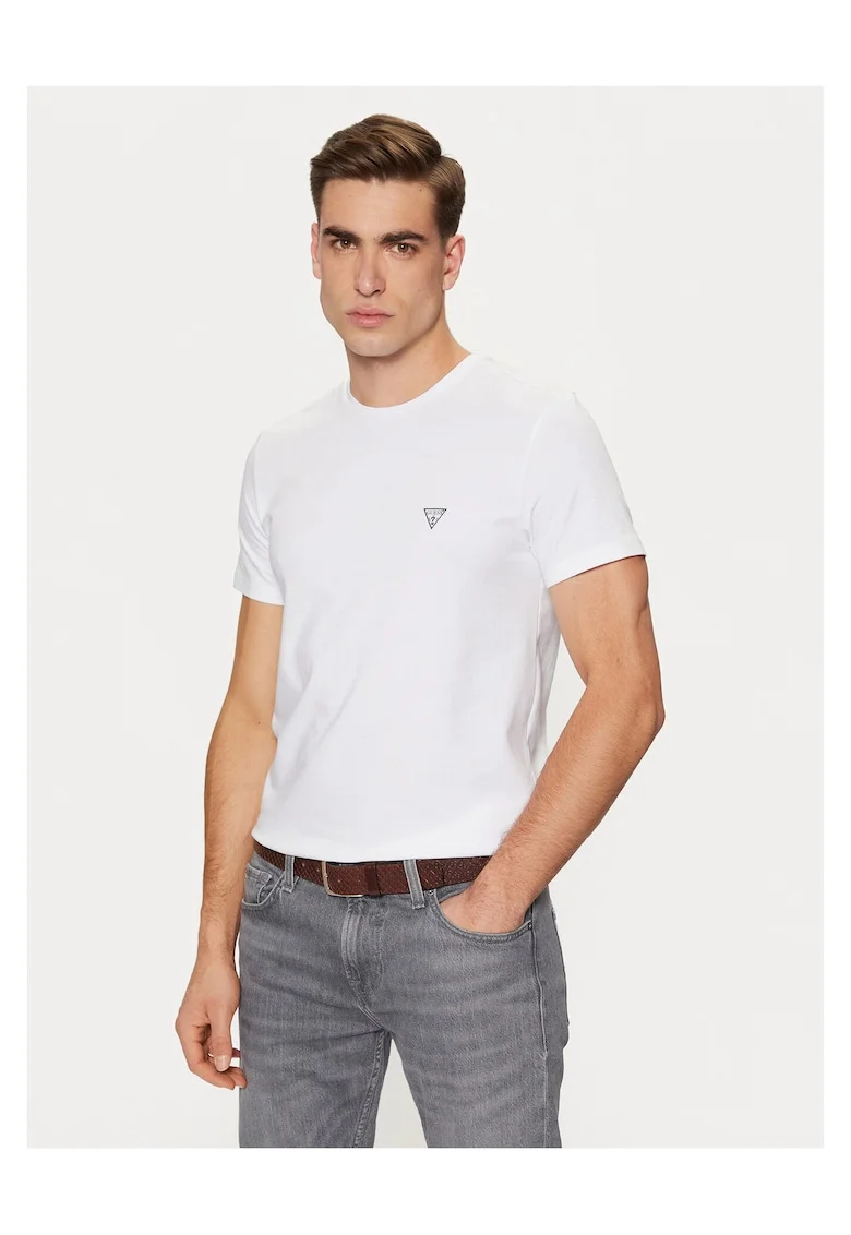 Tricou Barbati,  Bumbac, Alb,