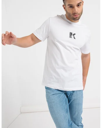 Tricou de bumbac organic, Negru stins/Alb optic