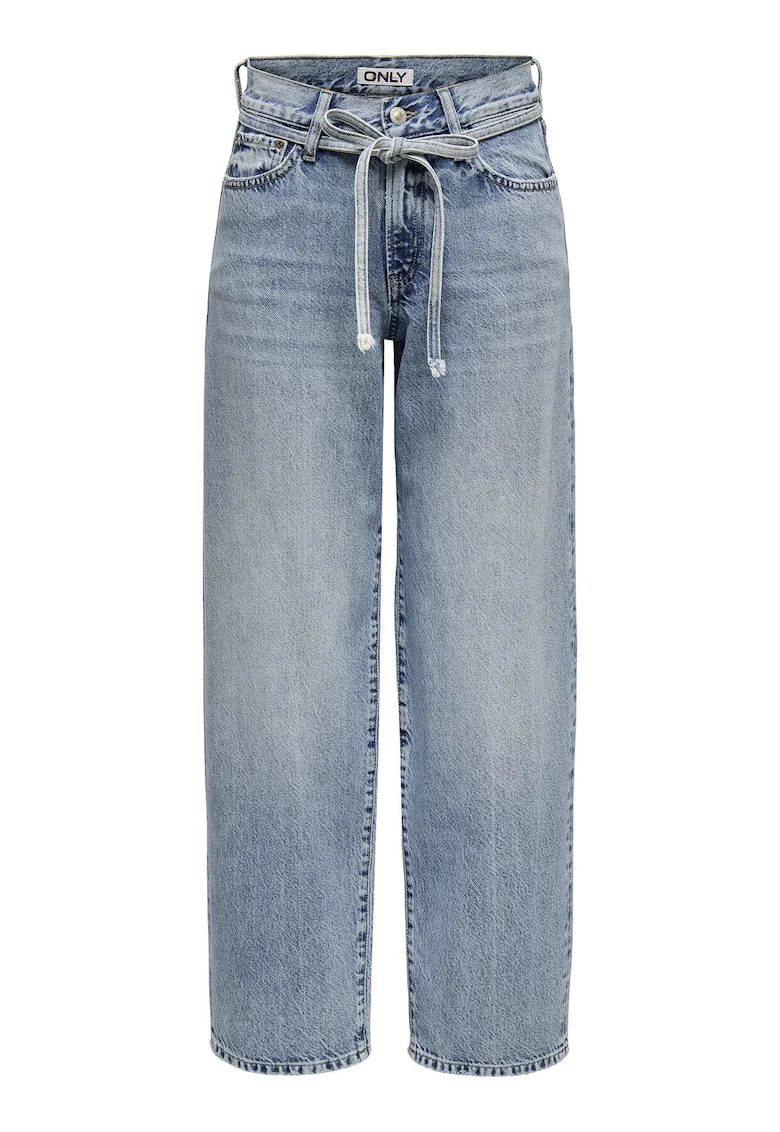 Blugi dama,  relaxed fit, albastru, 75% bumbac/25% bumbac reciclat
