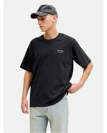 Tricou barbati,  bumbac organic, negru, model simplu