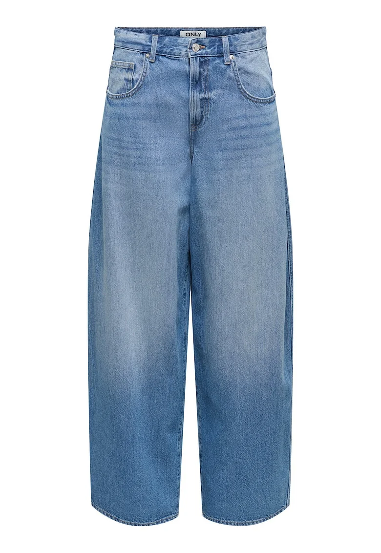 Blugi largi dama,  Albastru, bumbac 100%