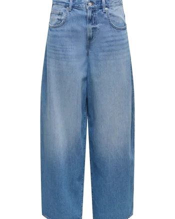 Blugi largi dama,  Albastru, bumbac 100%