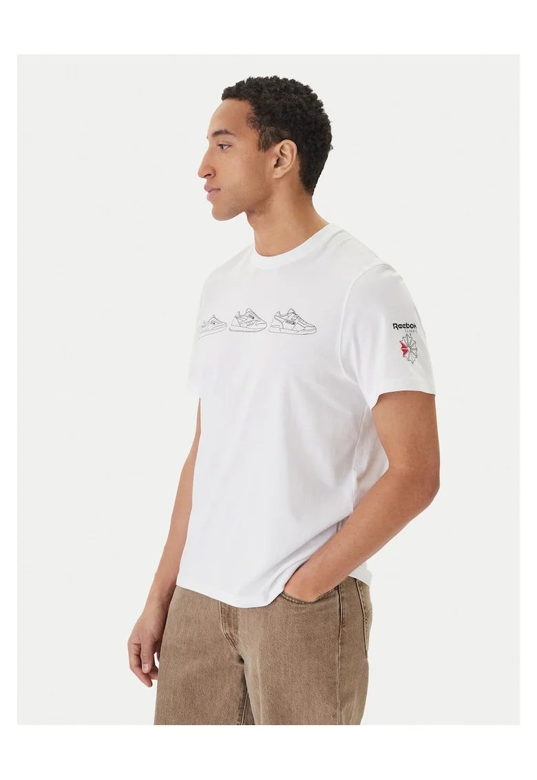 Tricou Barbati,  Alb, Casual, bumbac