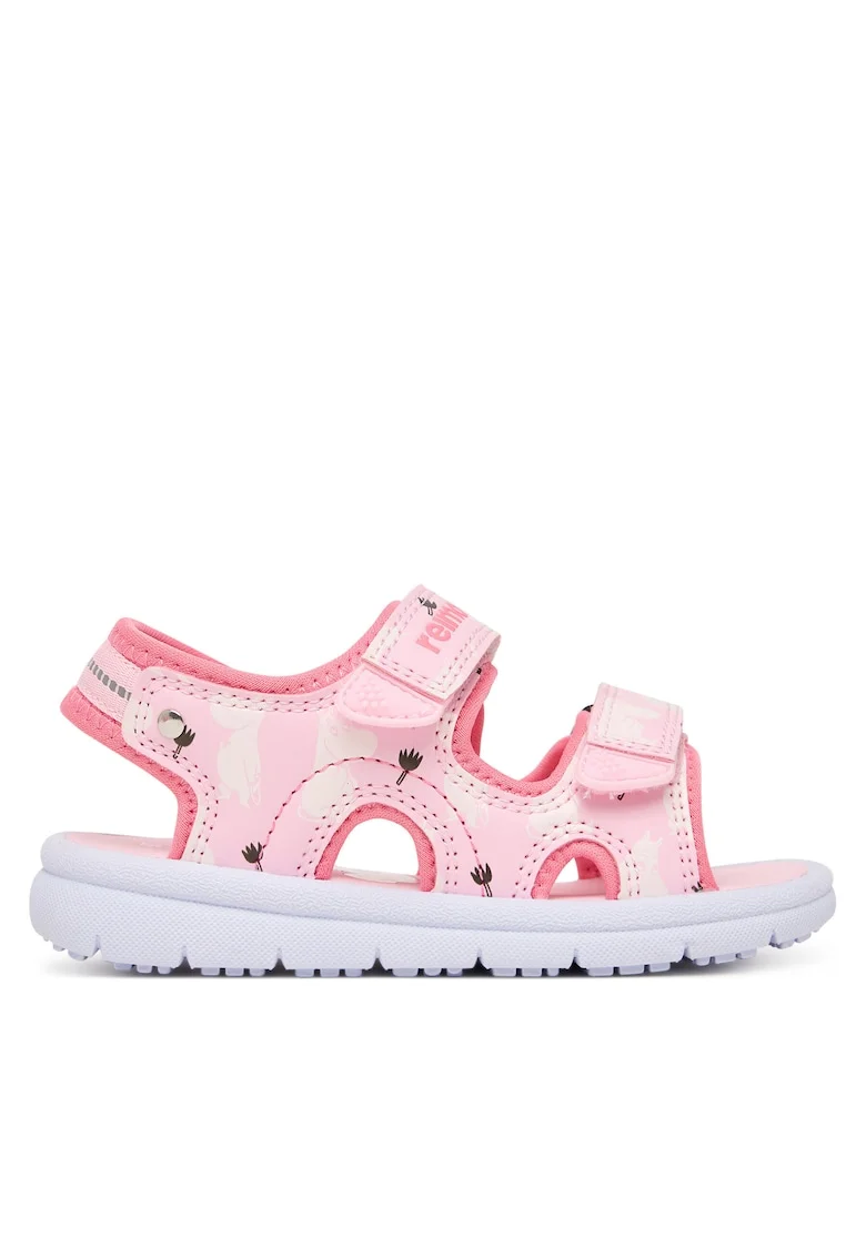 Sandale copii,  roz, textil, cu sistem de inchidere Velcro