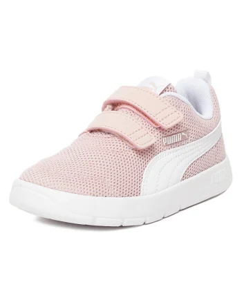Pantofi copii,  adidasi pentru fete, roz, material textil, inchidere velcro