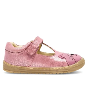 Pantofi copii,  piele naturala, roz, inchidere velcro