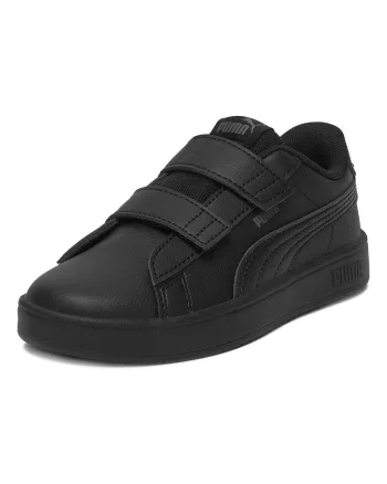 Pantofi copii,  negru, material sintetic, inchidere velcro