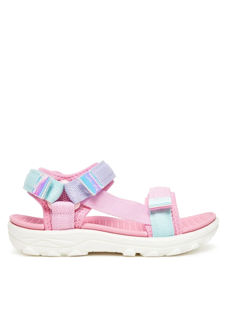 Sandale copii,  roz, tesatura, sistem inchidere Velcro