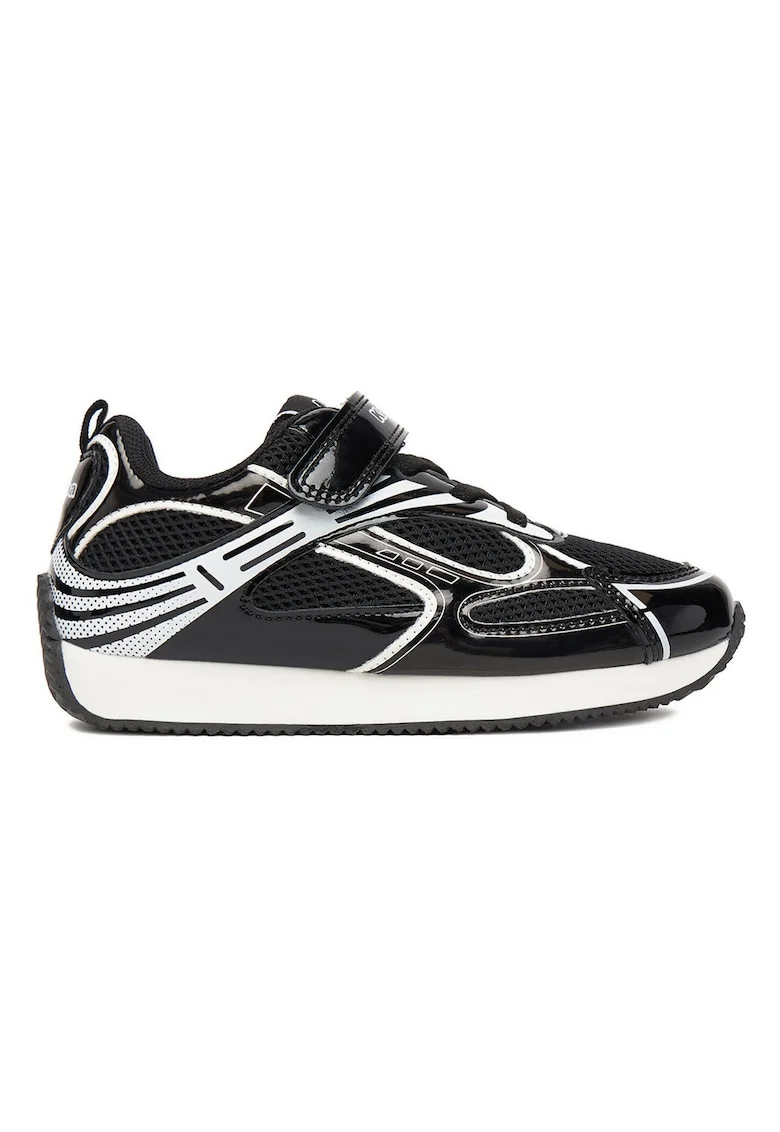 Adidasi copii,  negru, material sintetic, pentru fete,