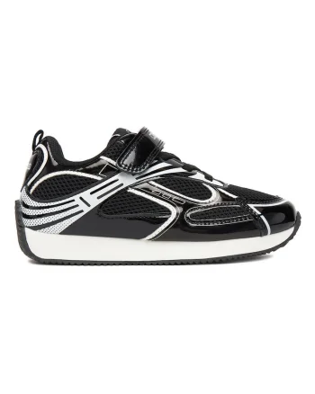 Adidasi copii,  negru, material sintetic, pentru fete,