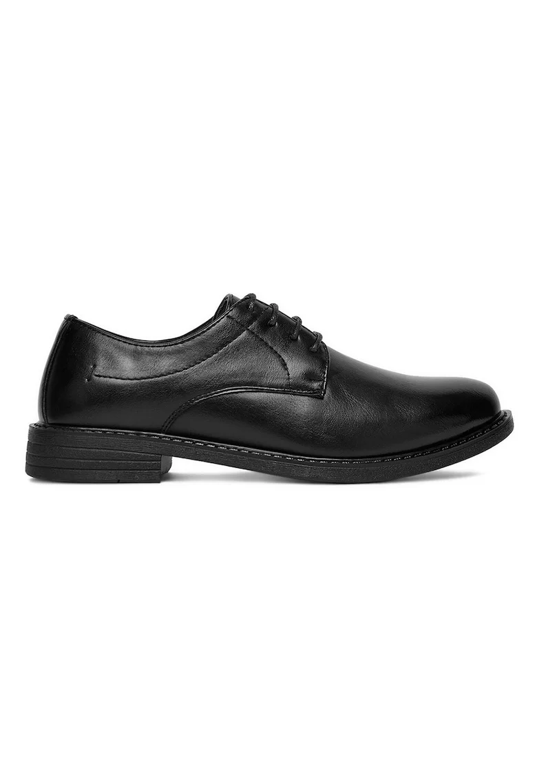 Pantofi baieti,  negru, material sintetic, elegant