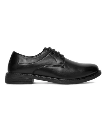 Pantofi baieti,  negru, material sintetic, elegant