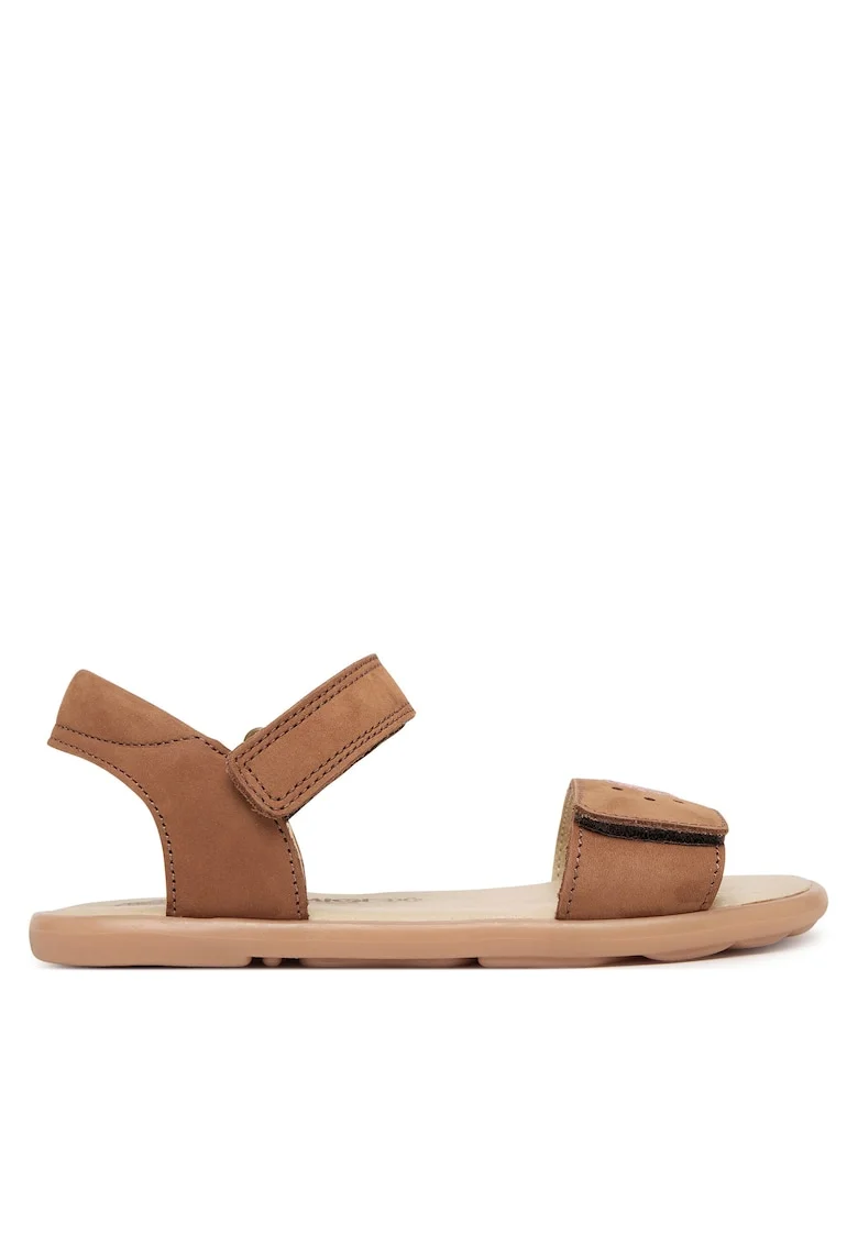 Sandale copii  piele naturala, velcro, maro