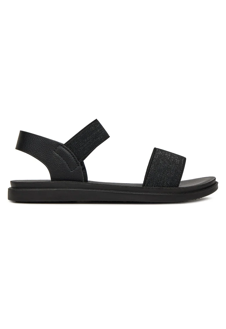 Sandale copii,  negru, material textil, pentru fete
