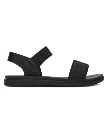 Sandale copii,  negru, material textil, pentru fete