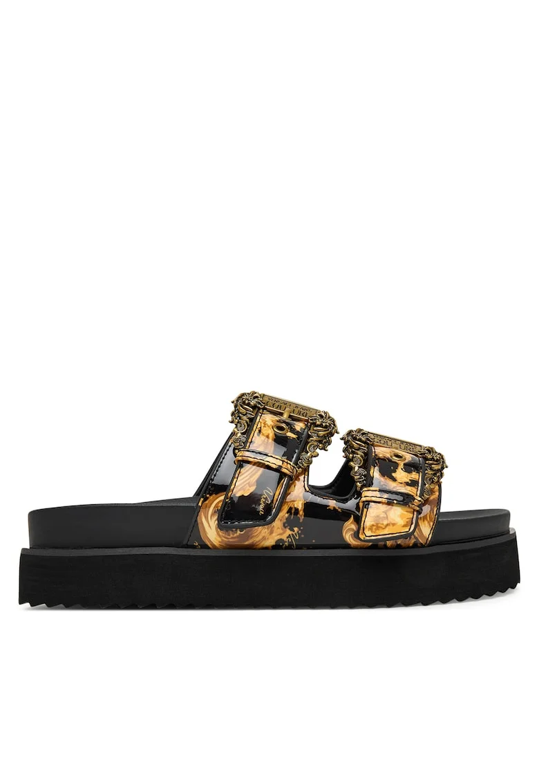 Papuci dama,  piele ecologica, negru