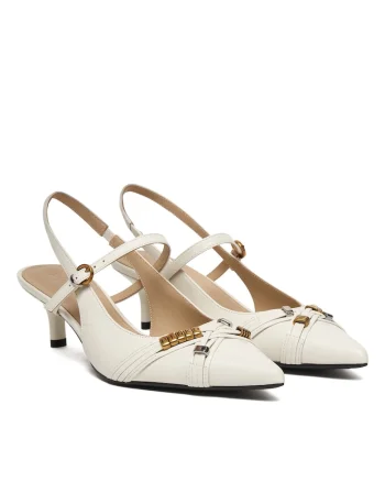 Pantofi dama SD0489 P003,  Piele naturala, Alb