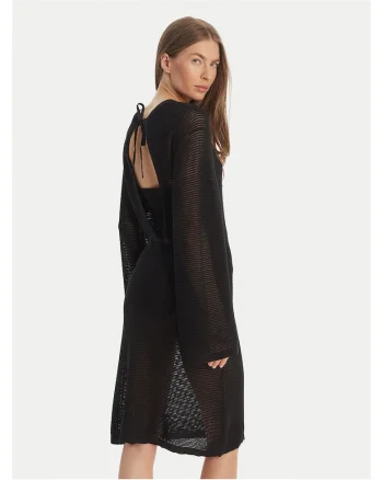 Rochie de plaja,  bumbac, neagra