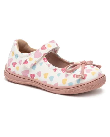 Pantofi copii,  balerini, multicolor, material textil, sistem inchidere velcro